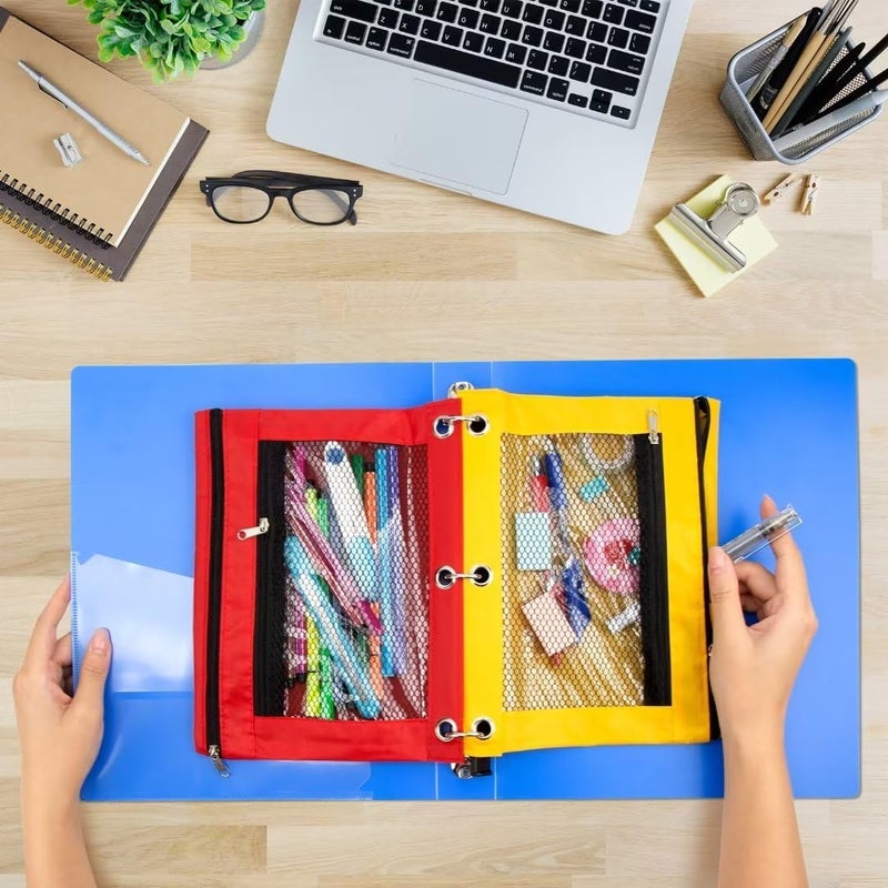 IKAYAS 80 Pack Pencil Pouch for 3 Ring Binder bulk Binder Pencil Pouch with Zipper, Pencil Pouches Pencil Bags for Classroom bulk Pencil Box Pencil Case for Storing School Students Teacher Supplies - Image 3